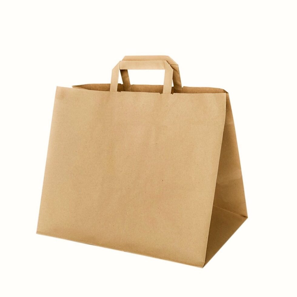 BUSTE IN CARTA TAKE AWAY BIANCHE 32+21x27 X 100 PZ
