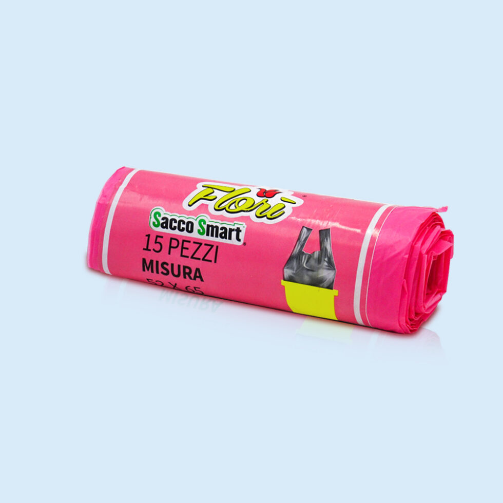 FLORI' SACCO SMART PATTUMIERA 52X65 X 15 PZ X 50 CF ROSA