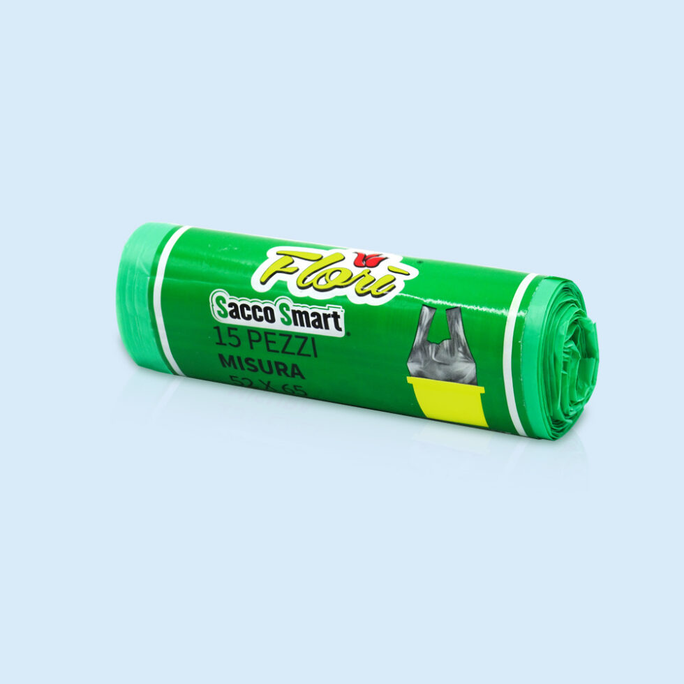 FLORI' SACCO SMART PATTUMIERA 52X65 X 15 PZ X 50 CF VERDE
