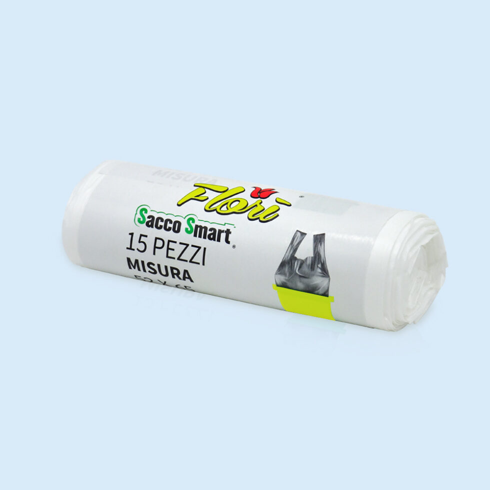 FLORI' SACCO SMART PATTUMIERA 52X65 X 15 PZ X 50 CF BIANCO