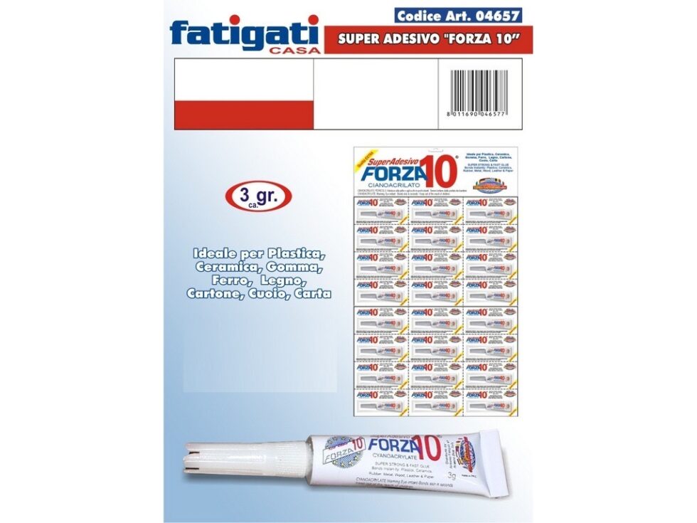 SUPER ADESIVO FORZA 10 X 3 GRAMMI X 24 PZ