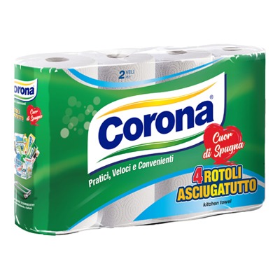 CORONA ASCIUGATUTTO CUOR DI SPUGNA 4 ROTOLI X 8 CF