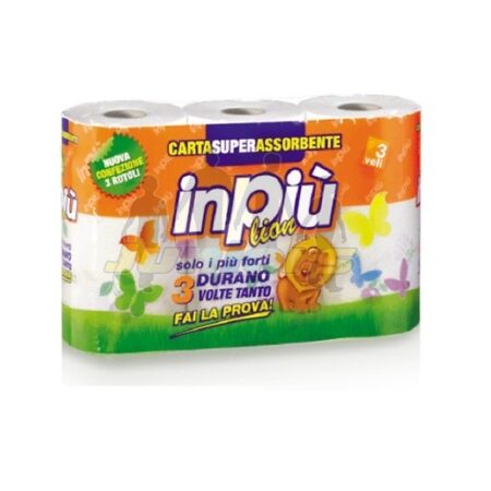 IN PIU' ASCIUGATUTTO 3 ROTOLI X 7 CF