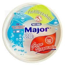 MAJOR PIATTI FONDI RIUTILIZZABILI 20 PZ X 32 CF