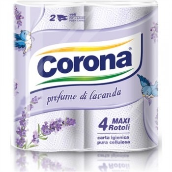 CORONA CARTA IGIENICA PROFUMO LAVANDA 12 ROTOLI X 4 CF