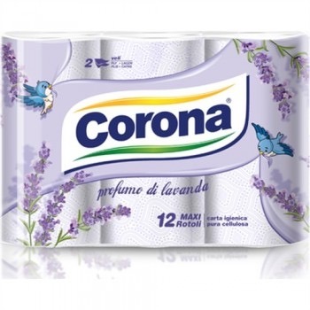 CORONA CARTA IGIENICA PROFUMO LAVANDA 4 ROTOLI X 10 CF