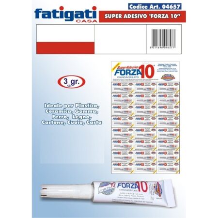 SUPER ADESIVO FORZA 10 X 3 GRAMMI X 24 PZ