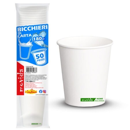 I CASAMICI MOVIDA BICCHIERI IN CARTA 180 ML 50 PZ X 30 CF