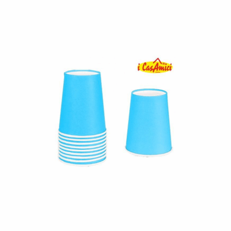 I CASAMICI MOVIDA BICCHIERI IN CARTA 180 ML CELESTE 50 PZ X 20 CF