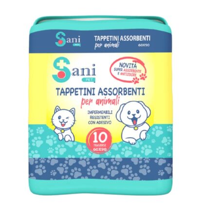 SANIFARMA TAPPETINI ASSORBENTI PER ANIMALI BS 10 PZ X 10 CF