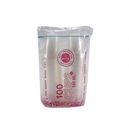PRIME BICCHIERI 166CC TRASPARENTI T 100 X 30 CF