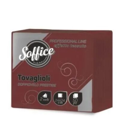 SOFFICE TOVAGLIOLI 24X24 BORDEAUX X 50 PZ X 24 CF