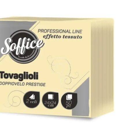 SOFFICE TOVAGLIOLI 24X24 CREMA X 50 PZ X 24 CF