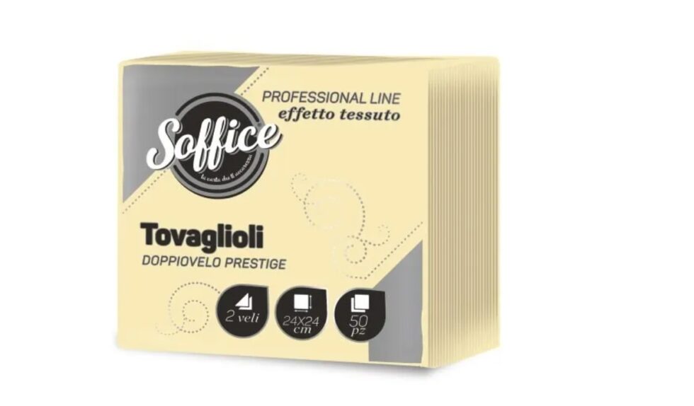 SOFFICE TOVAGLIOLI 24X24 CREMA X 50 PZ X 24 CF