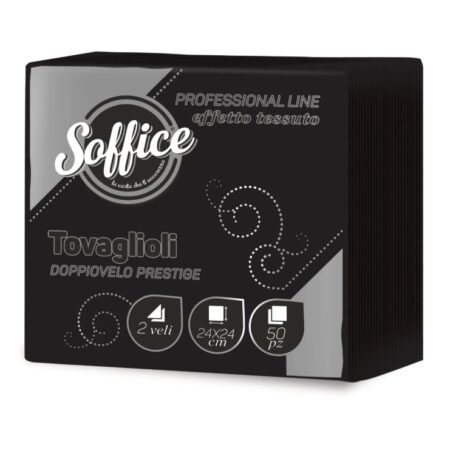 SOFFICE TOVAGLIOLI 24X24 NERI X 50 PZ X 24 CF