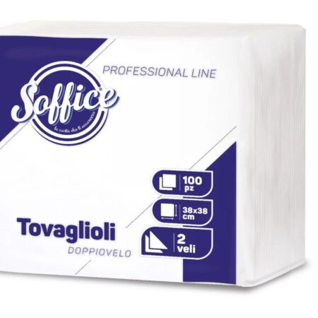 SOFFICE TOVAGLIOLI 38X38 BIANCHI X 40 PZ X 18 CF