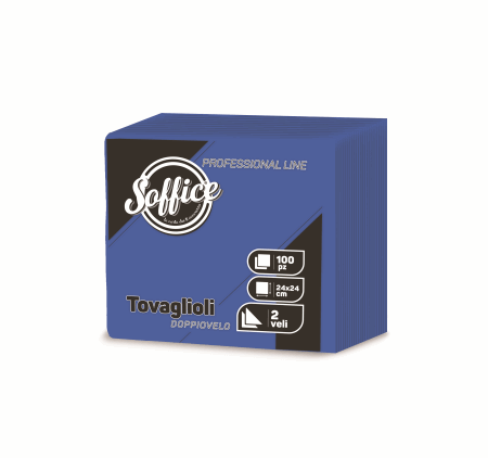 SOFFICE TOVAGLIOLI 24X24 BLU NOTTE X 100 PZ X 24 CF