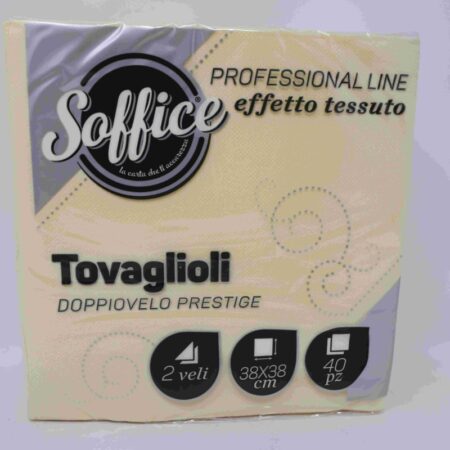 SOFFICE TOVAGLIOLI 40 X40 CREMA  X 40 PZ X 18 CF
