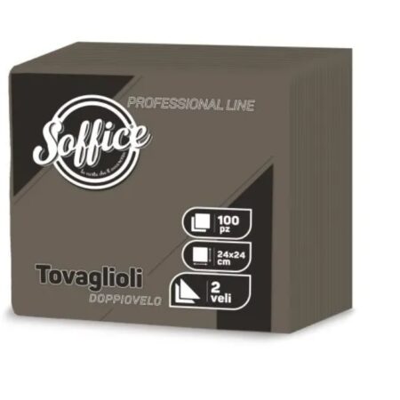 SOFFICE TOVAGLIOLI 24X24 TORTORA X 50 PZ X 24 CF