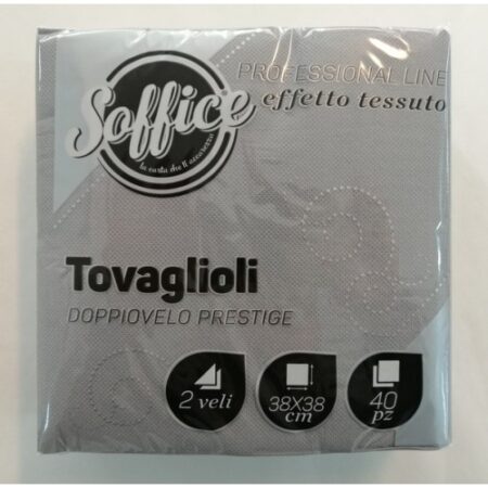 SOFFICE TOVAGLIOLI 38X38 GRIGIO X 40 PZ X 18 CF
