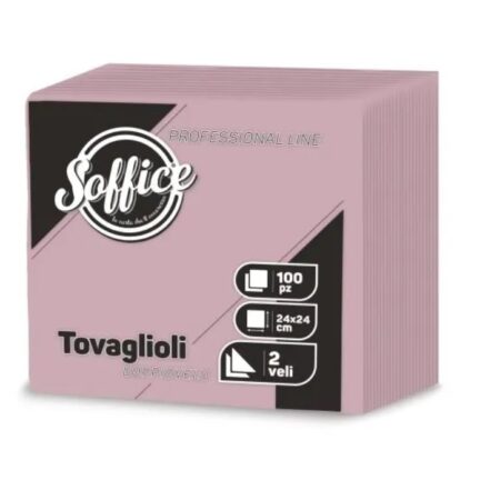 SOFFICE TOVAGLIOLI 38X38 ROSA X 40 PZ X 18 CF